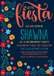 SEM-Fiesta Flowers Retirement Invite design preview