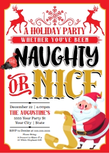 SEM-Christmas-Naughty or Nice Party Invite: SEM-Christmas-Naughty or Nice Party Invite