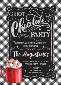 SEM-Hot Chocolate Invite-Plaid 2021-5x7 design preview