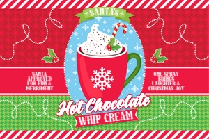 SEM-Silly String Label–Santa's Hot Chocolate Whip Cream-3oz design preview