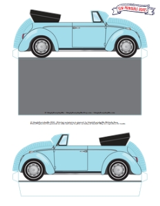SEM-VW Convertible Box-BLUE-Template design preview