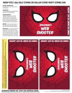 SEM-Superhero-Spiderman-Silly String-4sizes design preview