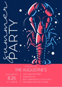 SEM-Lobster/Crawfish Invite-5x7 design preview