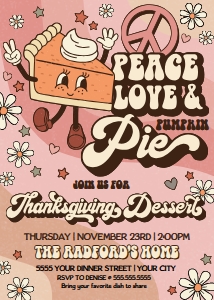 SEM-Peace Love Pie Invite-Thanksgiving design preview