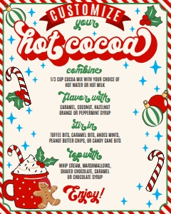 SEM-Retro Xmas Movie Night-Hot Cocoa Menu 8x10 design preview