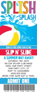 SEM-Slip n' Slide Party Invite design preview