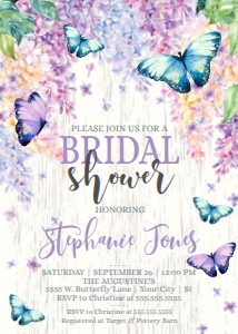 SEM-Butterfly Lilac BRIDAL Shower: SEM-Butterfly Lilac BRIDAL Shower