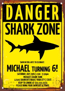 SEM-Shark Sign Invite design preview