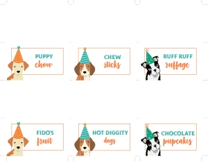 SEM-Dog Party Food Label-white design preview