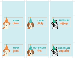SEM-Dog Party Food Label-blue design preview