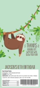 SEM-Sloth Hanging kit kat label design preview