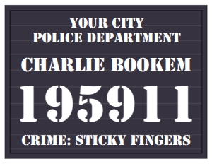 SEM-Mugshot - Police Party Sign 8.5x11: SEM-Mugshot - Police Party Sign 8.5x11