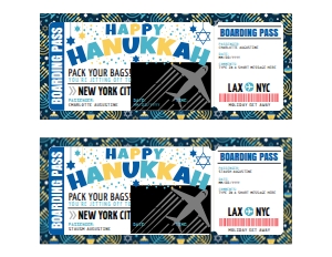 SEM-Hanukkah Boarding Pass-Voucher design preview
