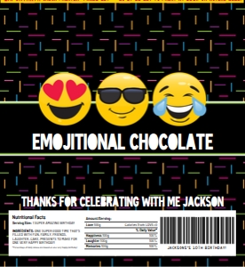 SEM-Emoji Hershey's Candy Wrap/Label-LG design preview