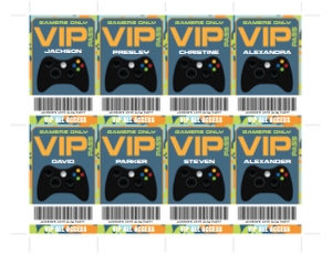 SEM-Gamer Party Badges-BLUE Camo design preview