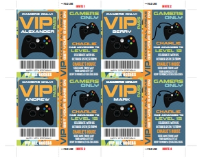 SEM-Gamer Badge Invite-BLUE Camo design preview