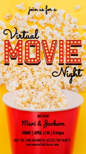 SEM-Movie Night-Popcorn Middle Red-Cup-VIRTUAL Party-Yellow-03-2 design preview
