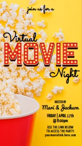 SEM-Movie Night-Popcorn Side-VIRTUAL Party-Yellow-03 design preview