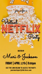 SEM-Movie Party-Popcorn Middle TOP Yellow-Cup-VIRTUAL Netflix Party-Yellow-01 design preview