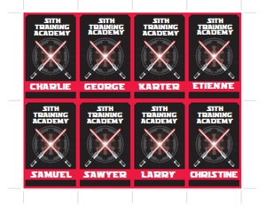 SEM-Star Wars LIGHTSABER Badge - RED design preview