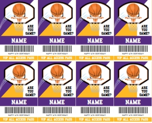 SEM-Basketball Badge - Purple/Gold-SM: SEM-Basketball Badge - Purple/Gold-SM