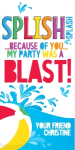 SEM-Pool Party Favor Tag-SPLISH SPLASH-Vertical: SEM-Pool Party Favor Tag-SPLISH SPLASH-Vertical