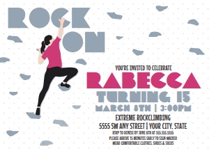 SEM-ROCK Climbing Invite 7x5-GIRL: SEM-ROCK Climbing Invite 7x5-GIRL