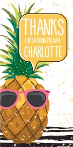 SEM-Pineapple Favor Tag-2.5"x5" - PINK: SEM-Pineapple Favor Tag-2.5"x5" - PINK