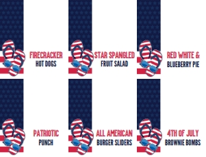SEM-4th of July-Red White POOL-Food Labels-6UP: SEM-4th of July-Red White POOL-Food Labels-6UP