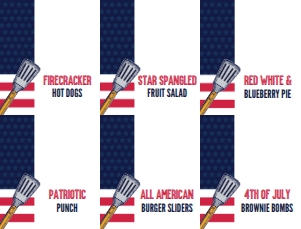 SEM-4th of July-Red White BBQ spatula-Food Labels-6UP: SEM-4th of July-Red White BBQ spatula-Food Labels-6UP