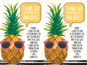 SEM-Pineapple PINK-Thank you cards-4x6-2UP design preview