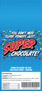 SEM-Superhero CHOCOLATE Kit Kat Label-Blue design preview