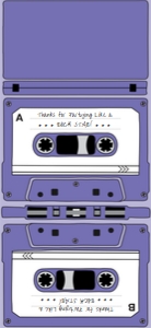 SEM-Cassette Kit Kat Candy Label/Wrap-PURPLE: SEM-Cassette Kit Kat Candy Label/Wrap-GROUP pink, purple, blue, green