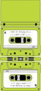 SEM-Cassette Kit Kat Candy Label/Wrap-GREEN: SEM-Cassette Kit Kat Candy Label/Wrap-GROUP pink, purple, blue, green