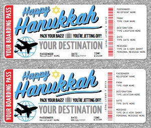 SEM-HANUKKAH Voucher Script-Blue/SilverGlitter design preview