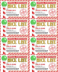 SEM-Christmas-Santa NICE LIST ID Badge design preview