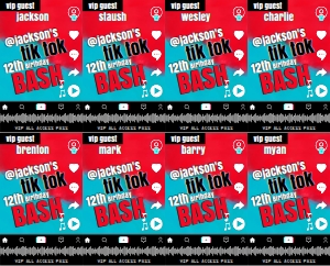 SEM-TiKToK VIP Badges-RED/TURQ watercolors: SEM-TiKToK VIP Badges-RED/TURQ watercolors