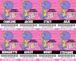 SEM-Dinosaur Badges-Pink/Purple-V2 design preview