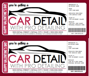 SEM-Car Detailing Voucher–VALENTINE burg: SEM-Car Detailing Voucher–VALENTINE burg