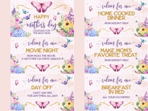 SEM-Wildflower Butterfly-Mother's Day Voucher/Coupon Book: SEM-Wildflower Butterfly-Mother's Day Voucher/Coupon Book