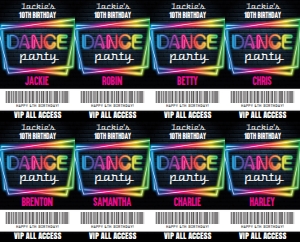 SEM-DANCE Glow Party Badges-PINK design preview