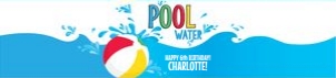 SEM-Pool Party Water Bottle Label-2 Page Designs design preview