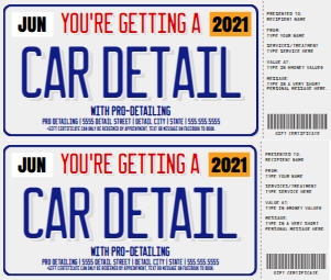 SEM-License Plate Voucher–Car Detail-WhtRedBlue design preview