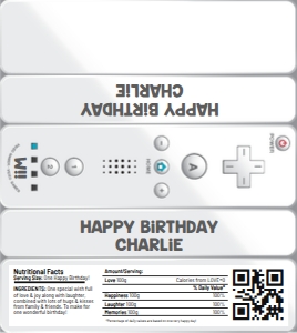 SEM-Gamer-WII-SNICKERS-Candy Wrap-WHITE design preview