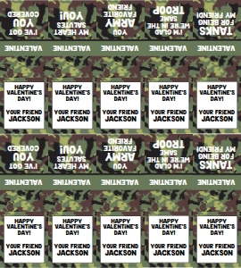 SEM-Camo Military Tic Tac-10/per page design preview