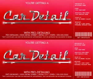 SEM-Car Detail Voucher–Vintage-RED: SEM-Car Detail Voucher–Vintage-RED