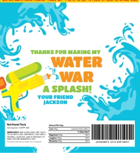 SEM-Water Gun Hershey Candy Wrap/Label: SEM-Water Gun Hershey Candy Wrap/Label
