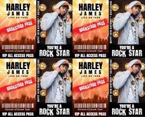 SEM-PHOTO Badge ROCK STAR-boy birthday design preview