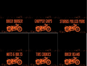SEM-Motorcycle Food Labels design preview