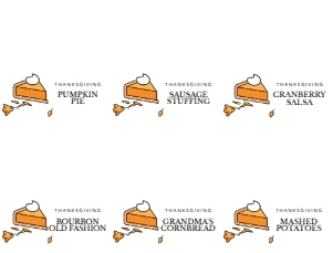 SEM-Thanksgiving Pumpkin Pie-Let's Eat Food Labels design preview